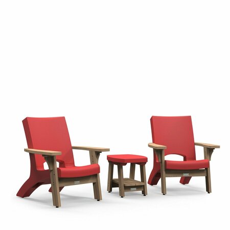 MAYNE Mesa Chair x2 & Table Set - Red 8705-R
